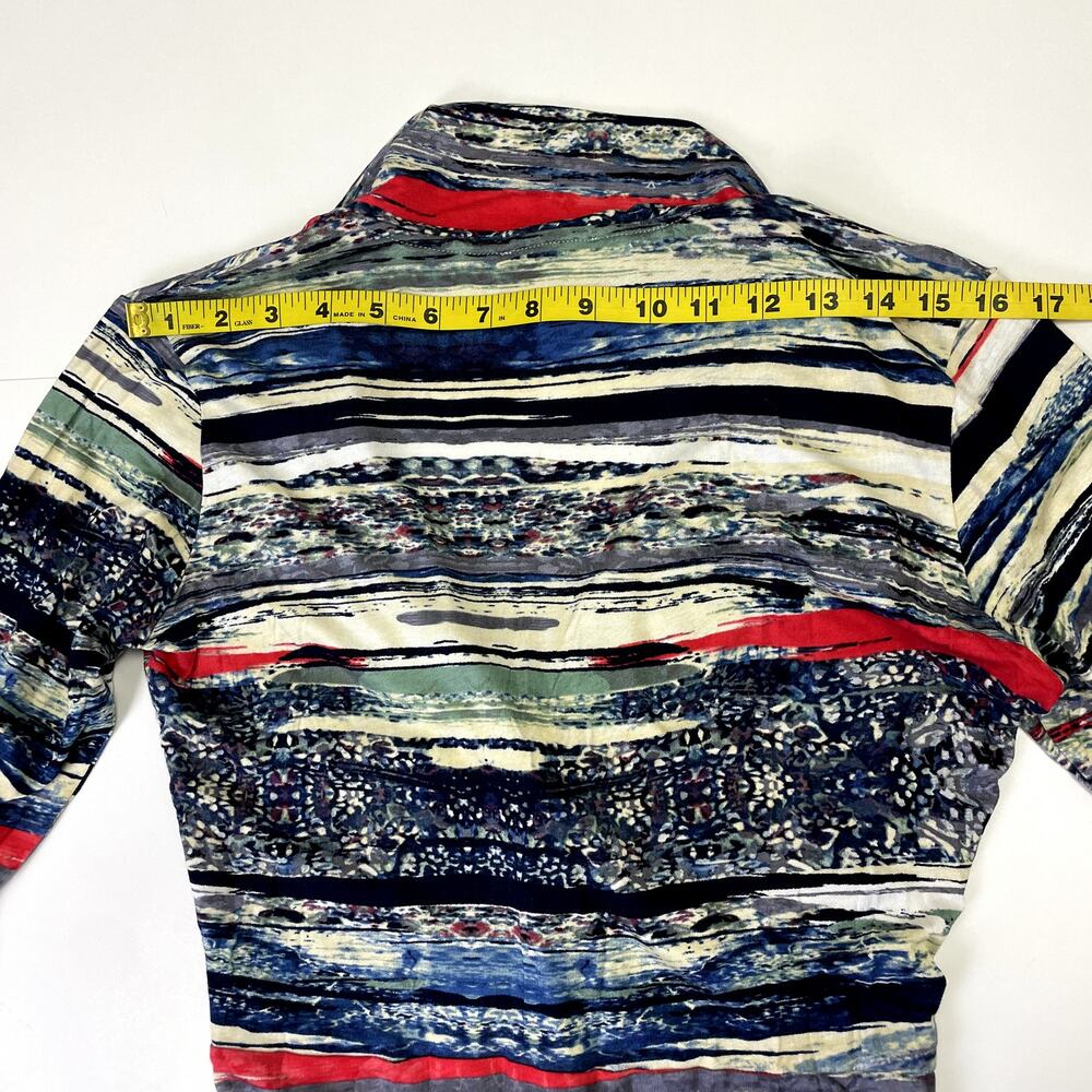 NWT Vintage Y2K KOKOON Vibrant Twist-front Top M Abstract pattern - Picture 15 of 16